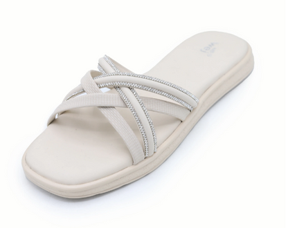 Crystal Trim Flat Fawn