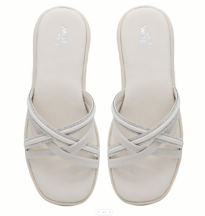Crystal Trim Flat Fawn