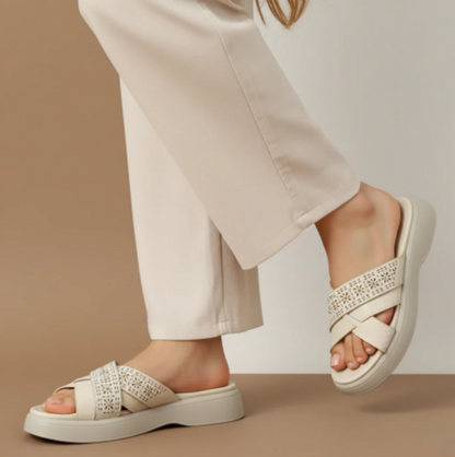 Fawn Women Criss Cross Slippers